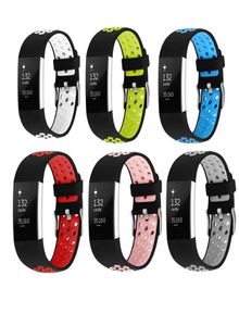 Fitbit şarjı için 2 bant ayarlanabilir iki renk yedek spor kayış bantları için fitbit şarj 2 akıllı saat fitness bilekliği fc9771905
