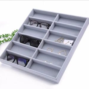 Sunglasses 6/10/12 Grids Glasses Organizer Tray Sunglasses Display Box Props Jewelry Organizer Tray