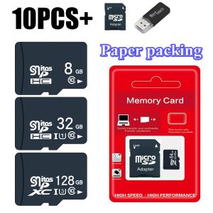 Cartões 10pcs tf cartão classe10 128 GB 256 GB Cartao de Memoria 32GB 64GB 16G Card SD 8G 4GB 2GB Micro Flash Memory Card para dispositivos digitais