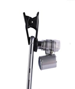 Microscopio per telefono 60x Clipon con luci UV a LED per smartphone universali Licigomi da loupe ingrandimento Glass8777947