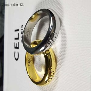 Celini Bag Ring Band Rings Simple Style Letter Ring Gold Silver Special Letters Rings Finger Gream para Love Girlfriend Tamanho 5-11