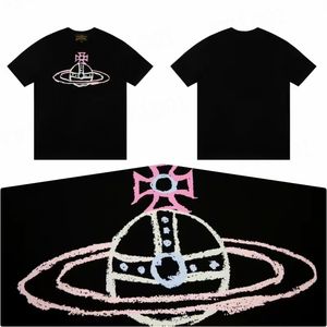 Viviane westwood designer di magliette viviane uomini donne wests maglietta in legno streetwear donna manica corta donna tees cotone lussuoso polo polo da uomo tshirt multicolore tee 7023