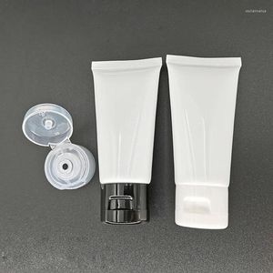 Storage Bottles 50pcs 30g Empty White Small Packaging Contaniers Face Plastic Lotion Emulsion Hand Cream Soft Tubes With Screw Caps Flip Cap