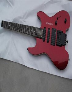 カスタムレッドヘッドレスエレクトリックギターSSHピックアップブラックブランシングウッドFRETBOARDSTEINBERGER GUITAR4400100