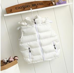 kids designer clothes girls Fashion Brand 90 White duck down Winter Down Hooded Vest for children Coat Slim Vests Female Sleevele6803154