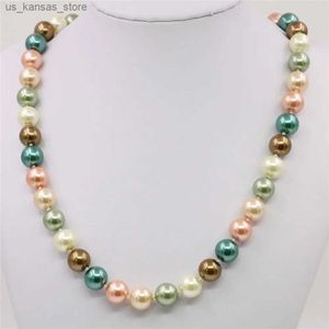 Anhänger Halsketten Neue 10 -mm -Schale Perlenkette runde Perlen Mode Schmuck Naturstein Magnetische Schnalle AAA Großhandel Preis Handgefertigt24040846pn