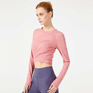 Moda luźna joga z długim rękawem Szybki bandaż fitness sport Slim Runnin2929227 Suit Women039s Tshirt Tress