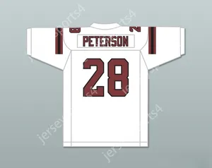 Nome personalizzato Numero Adrian Peterson 28 Palestina High School Wildcats White Football Jersey 1 S-6xl cuciti in alto