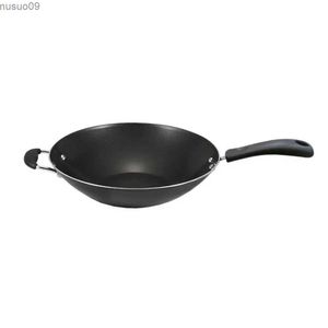 Pannor non stick aluminium wok proglide intern diskmaskin för omrörning och matlagning är säker för att hålla sval även när uppvärmning2403
