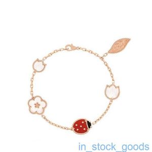 Vanclef luxury bangle bracelets designer women high quality Titanium Steel Double sided Seven Star Ladybug Five Flower Bracelet Dainty Bracelet