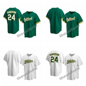 Taglia maschile S-3xl Oakland 24 Rickey Henderson Baseball Jersey Athletics cucinato