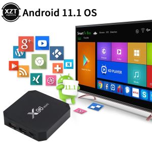 Kutu Bir Set X96 Mini TV Kutusu Android 11 Akıllı TV Kutusu Amlogic S905W Dört Çekirdek 1/2GB+8/16GB 2.4G WiFi 64 Bit Medya Oynatıcı Set Üst Kutusu