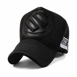 Kapaklar Yetişkin Yaz Mesh Trucker Caps Erkekler Hip Hop Punk Rock Snapback Hat Büyük Baş Adam Plus Beyzbol Kapağı 5560cm 6063cm