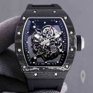 Luxury Mens Watch Richa M Fiber For Men Limited Edition Silicone Strap Sports Sapphire Mirror Automatisk mekanisk klockdesigner Vattentäta armbandsur E53Q