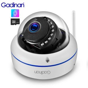 Kameralar Gadinan H.265X 5MP 3MP WiFi Kamera Metal Kubbesi Mini Kablosuz Güvenlik Ses Dış Mekan Su Geçirmez 1080p IP Kameralı SD Kart Yuvası