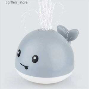 Baby Bath Toys Bathing and Water Playing Toys Bathroom Toys Induction Luminescence Waterjet Whale Waterproof Design Cool Sensory Training L48