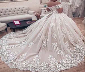 Splendido pizzo principessa abito da sposa Corso da corpetto abito da ballo fuori spalla manica corta 2020 abiti da sposa di lusso personalizzati più3193809