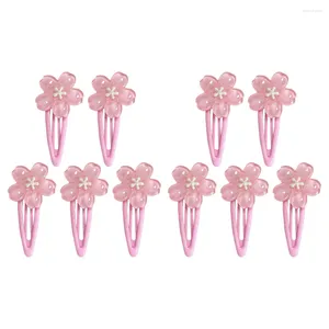 Bandanas 10 Pcs Simple And Versatile Hairpin Miss Cherry Blossom Decor Acrylic Small Clips For Girls