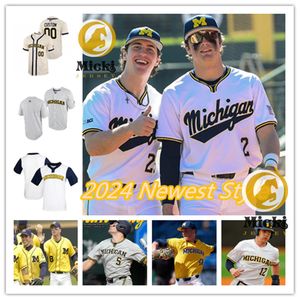Cole Caruso Stephen Hrustich Michigan Baseball Jersey 5 Kyle Dernedde 17 Mack Timbrook 23 Will Rogers 26 Collin Priest Custom Sched Michigan Wolverines Jerseys