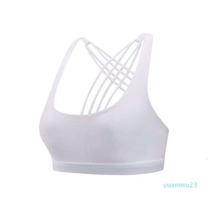 Summer nude color skin friendly sloping back sports and fitness underwear for women without steel hoop gym running sportswear