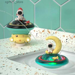 Baby Bath Toys Childrens Bathroom Shower Toy Lunar Astronaut Light Music Spray Toy Bedroom Decoration Night Light L48