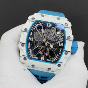 Designer di lusso Guarda Richar Men's Mille Watchs Mechanical Movimento automatico Luminoso Sapphire Waterproof Fashion Odiatch di fantasia in gomma silicone Watchband B8H5