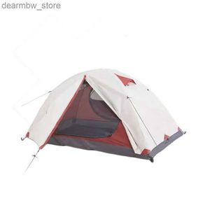 Zelte und Schutzhütten Doppelschicht Anti -Regenform Outdoor Camping Mountainering Trip verdickte tragbare Four Seasons Hilly Zelt L48