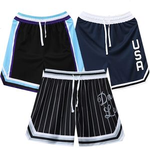 Men Shorts Elastyczne oddychające sporty szorty do biegania na zewnątrz Krótkie amerykańskie luźne kolano kolanowe krótkie spodenki 240401