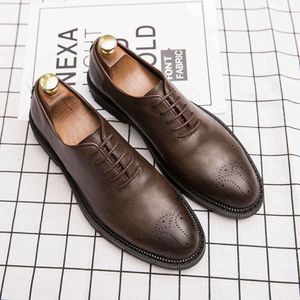 Moda de grandes dimensões Oxford Shoes Oxford Block Casual Leather British Business Trendy