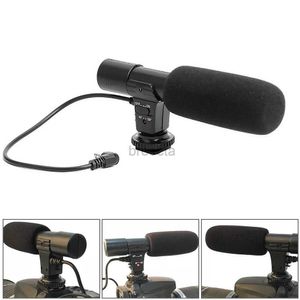 Microphones 3.5mm DV Portable Universal Vlog Recording Video Camera Microphone Digital Stereo Interview Condenser Professional External 240408