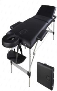 Michen 1pc 3 sektioner vikning av aluminiumrör spa bodybuilding massagebord kit svart239o8673892