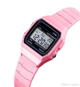 Fashion Men Led Watch alarm clock women039s F 91W watches Newest F91W thin Timer Cool Silicone Wristwatches4455296