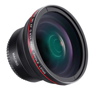 Zubehör NeeWer52mm 0,43X HD -Weitwinkelobjektiv mit RO -Nahaufnahme -Portion Objektiv ohne Verzerrung digitaler High Definition für Nikon DSLR -Kamera