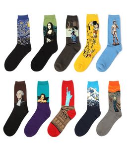 Menwomen 3d Retro Gogh Ölgemälde Kunstsocken lustige Baumwollmodiernacht in Rohrsocken für Frauen3918668