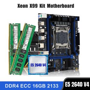 プリンターKllisre X99マザーボードコンボキットセットLGA 20113 Xeon E5 2640 V4 CPU DDR4 16GB（2PCS 8G）2133MHz ECCメモリ