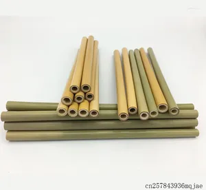 Dricker sugrör 30Sets bambu återanvändbart dryck halm med renare borste i papperslåda