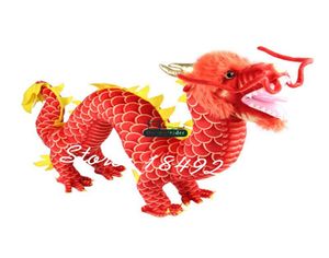 Dorimytrader 85 cm x 50 cm Big Plush Soft Chinese Dragon Toy Cartoon Animal Dragon Mascot Doll Nice Baby Gift Dy611135356181