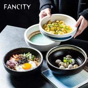 Bigs Fancity grande estilo japonês tigela de ramen sopa criativa Creative Capacity Capacity Café da manhã Crega de mesa de mesa Salada de frutas domésticas