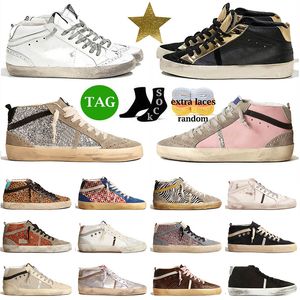 2024 Authentic Golden Sneakers Mens Mid Designer Shoes des Chaussures Gaose Mulheres Super Star Star Flat Black Ball Star Star HEELS SUPERSTAR RUNNERNNERS 35-46