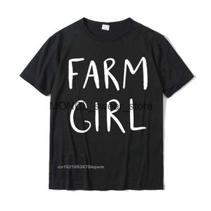 Herren T-Shirts Farm Girl T-Shirt Farming Geschenk Baumwollmänner Tops Tees Design T-Shirts Harajuku einzigartige Camisas Hombre H240408