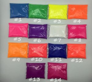 Colori misti per glitter, 10 g per colore pigmento in polvere fluorescente per stampa di vernice sapone neon polvere art smalto smalto