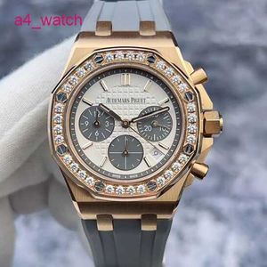 AP Tourbillon Watch Watch Royal Oak Series 26231OR Rose Gold Diamond Automatic Mechanical Womens Watch 37 мм