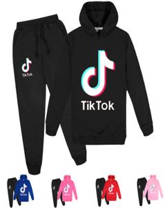 Dzieciowe dresy tiktok dwa kawałki set chłopcy dziewczęta moda bluzy bluzy bluzy spodnie garnitury duże dziecko unisex odzież rozmiar 16701794