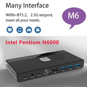 Pads M6 11th Pocket Windows 11 Intel Pentium N6000 Mini PC 8/16 GB DDR4 WiFI6 128GB/256GB/512GB/1TB NVME SSD Portable Gamer Computer