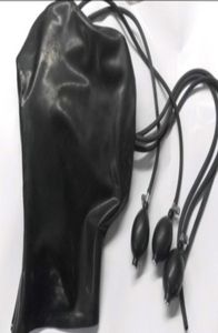 Aufblasbare Latex -Haubenmaske Volles Gesicht für männliche und weibliche Sexspielzeuge für Paare BDSM Sex Adult Games BDSM Mask BDSM Bondage Y19052901787049