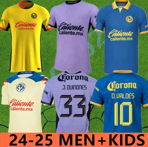 Hayranlar oyuncu Liga MX Club America 2024 2025 Futbol Formaları R.Martinez Giovani F.Vinas Away Away 3. Eğitim 24 25 Futbol Erkek ve Kadın Gömlek S-4XL Erkek Çocuklar