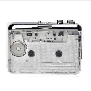 Players Cassette Player Player Portable Tape Recorder para MP3 Full Transparent Shell TypeC Port Converte Walkman Tape para CD Audio Music Player