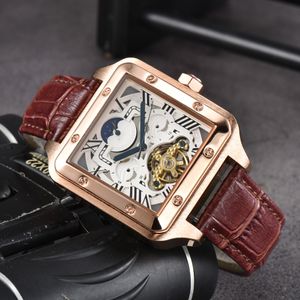 Männer Womens Watch Square Tank Designer Diamond Uhren Automatische Hintertubewegung Edelstahl Armband Sapphire Glass Watrproode Armbanduhr #63