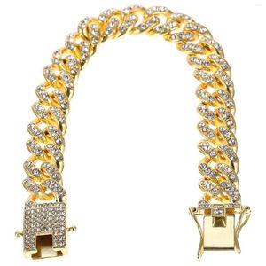 Hundekragen Leine Welpe Kette Leichtmetallkragen Dekoration Full Diamond Neck Ornament für Hunde Neuheit Haustier Man