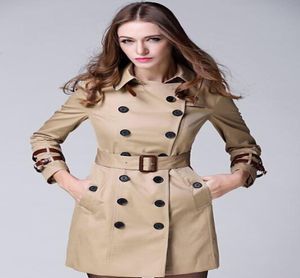 Women039s Trench Coats Long Classic Windbreaker à prova d'água New High -End English Style Autumn Winter Gabadian Solid Colo4049359